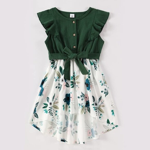 Mommy and Me Dress Set - Ruffled Midi Cotton Summer Outfits for Girls - Picture 3 of 6